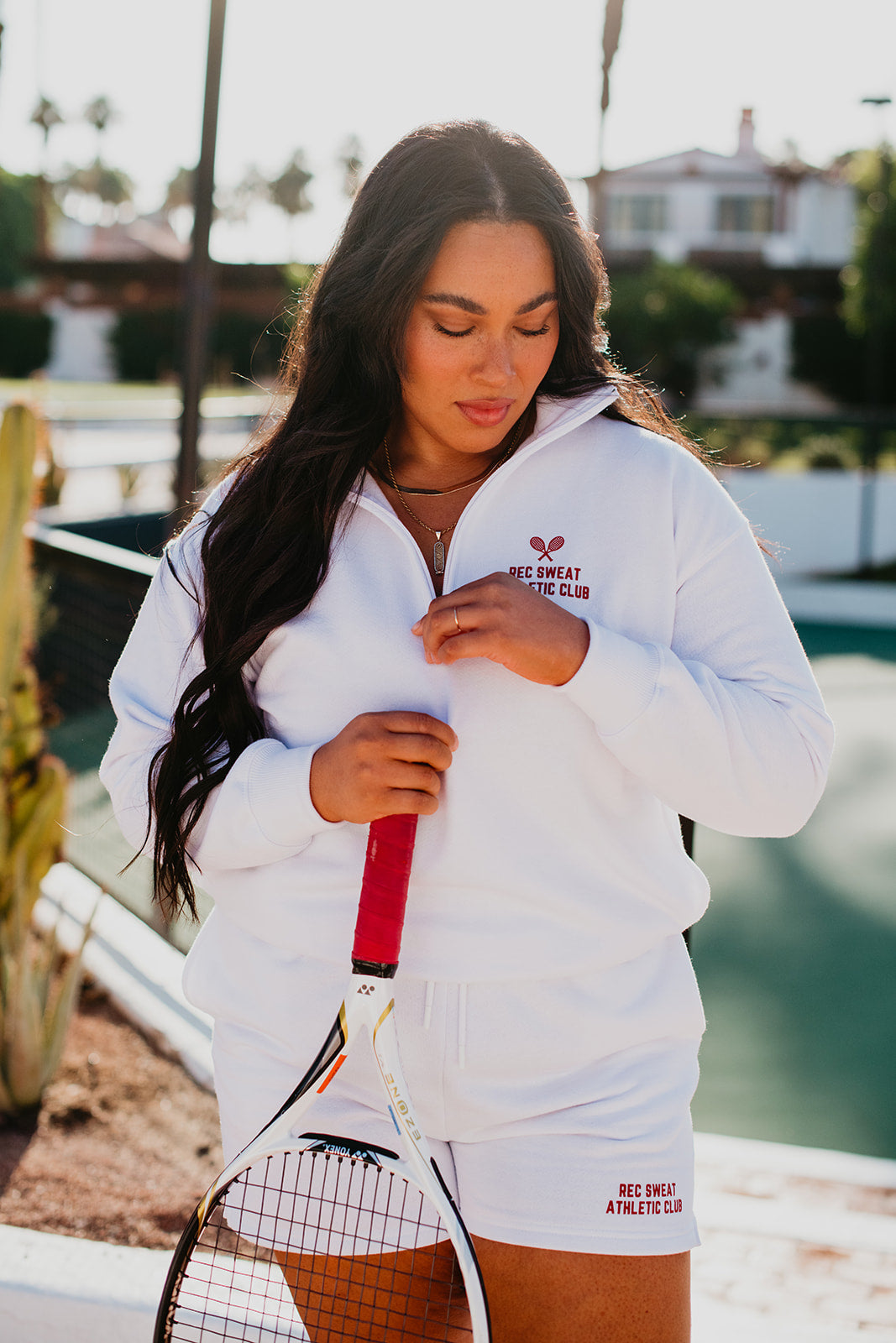 Athletic Club Quarter Zip - White