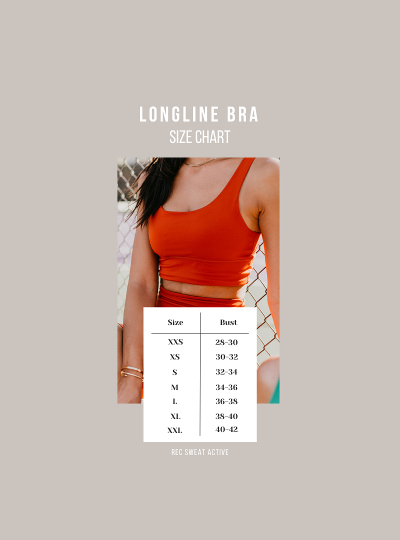 Longline Sports Bra - Clay Court