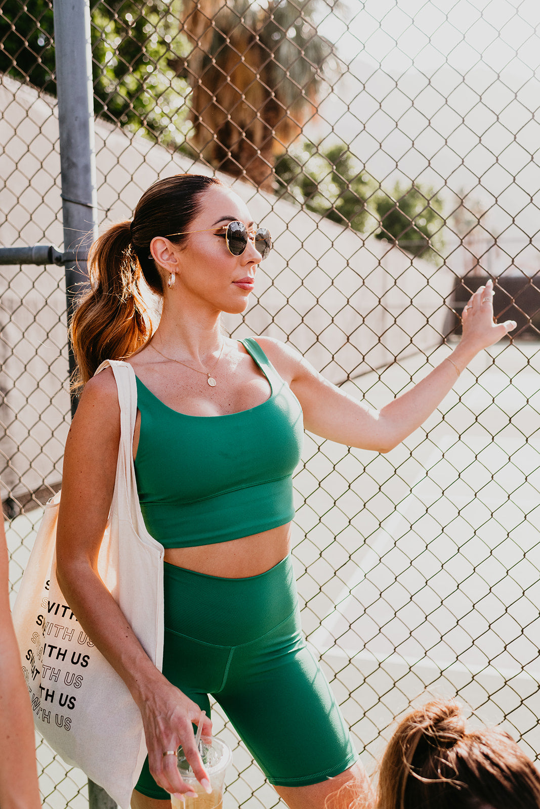 Longline Sports Bra - Hampton Green