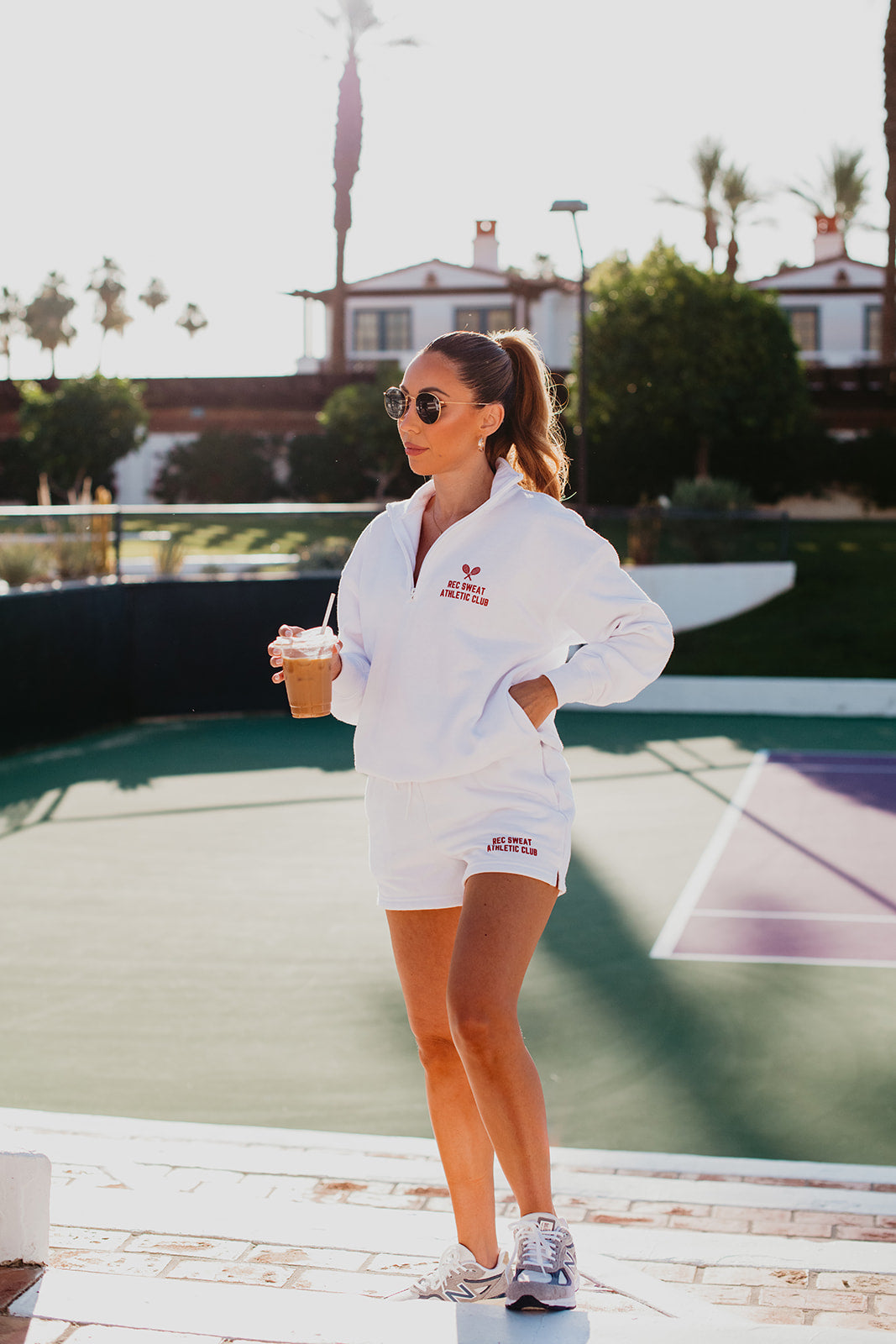 Athletic Club Quarter Zip - White