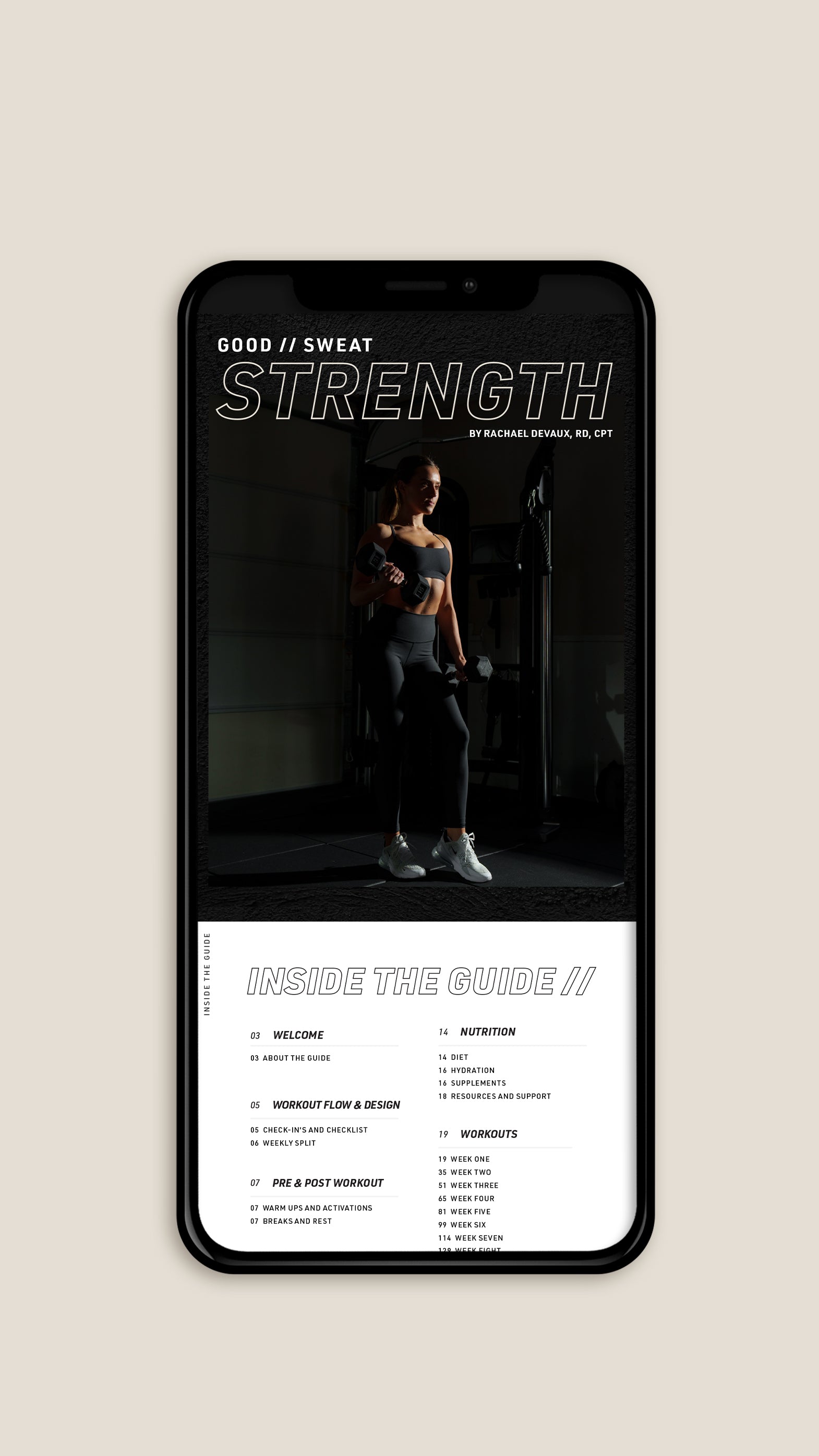 @Rachaelsgoodeats GOOD // SWEAT STRENGTH GUIDE